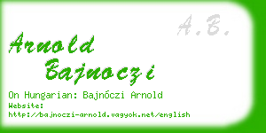 arnold bajnoczi business card